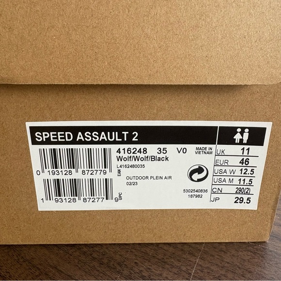 SALOMON SPEED ASSAULT 2 TACTICAL Hiking SHOES WOLF GRAY 416248 Men Sz 10 & 11.5 - Picture 9 of 9